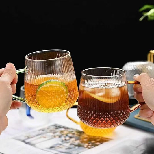 6pcs Borosilicate Glass Cups | - Elegant Households KE