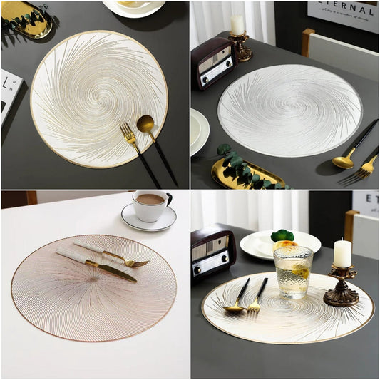 6pcs pvc non - woven, waterproof table mats | - Elegant Households KE