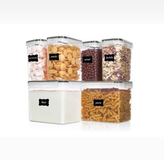 6pcs set airtight storage containers | - Elegant Households KE