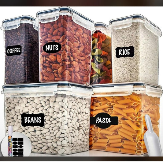 6pcs set airtight storage containers | - Elegant Households KE