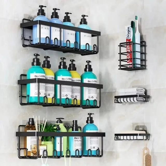 6pcs Set Shower Caddy Shelf/Bathroom Organizer | - Elegant Households KE