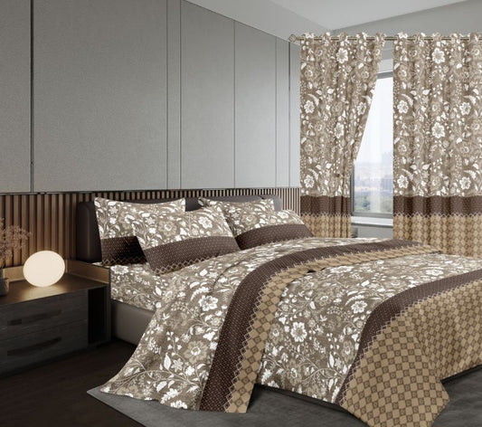 7 Piece Cotton/Woolen Duvet With Matching Curtain Set | - Elegant Households KE