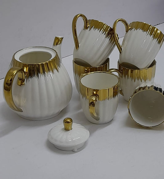 7pcs Classy Ceramic Teaset | - Elegant Households KE