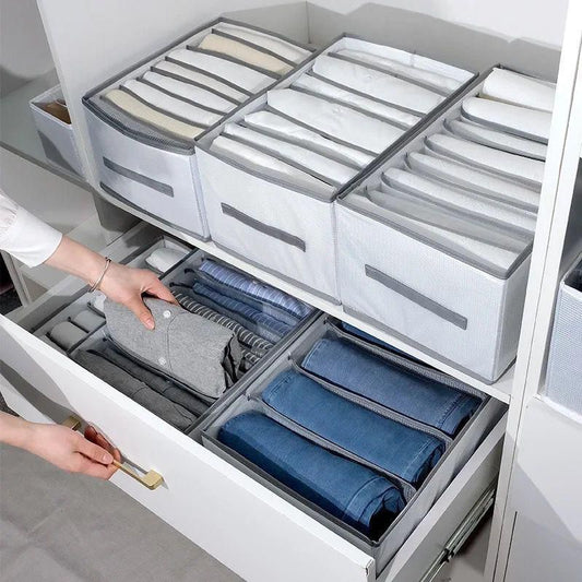 8 grid Jeans Compartment Storage Box | - Elegant Households KE