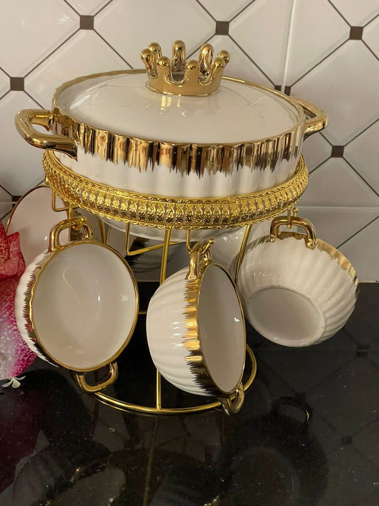 8pcs ceramic Soup set | - Elegant Households KE