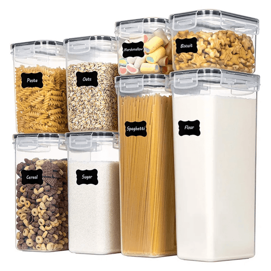 8pcs food/cereal pantry storage containers | - Elegant Households KE
