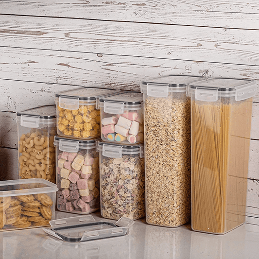 8pcs food/cereal pantry storage containers | - Elegant Households KE