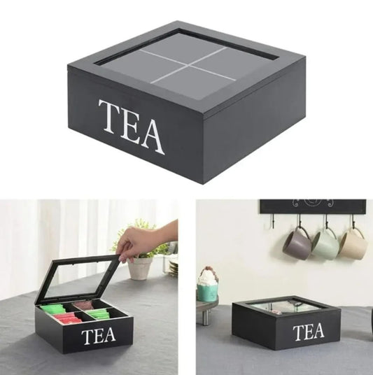 9 Grid Tea Bags Organizer Box | - Elegant Households KE