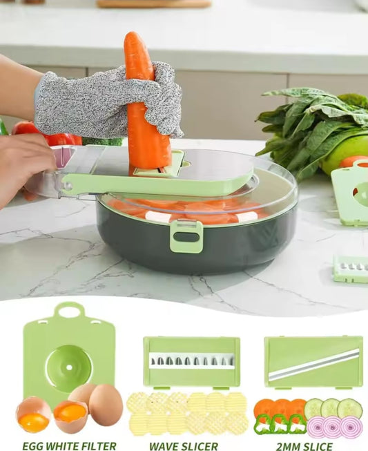 9pcs Multi - functional Vegetable Chopper/Cutter | - Elegant Households KE