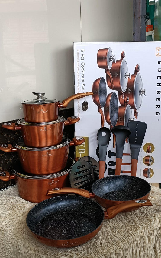 15pcs Edenberg Cookware Set/pots