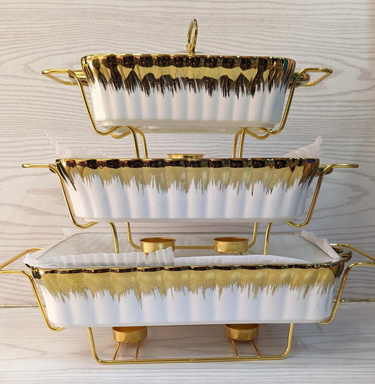 3pcs ceramic food warmers
