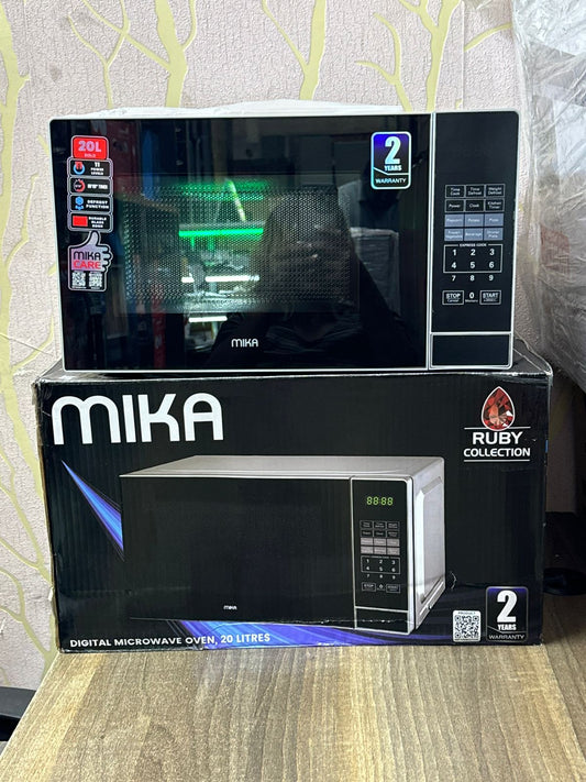 MIKA Microwave Oven, 20L, Digital, Solo, Silver ( MMWDSPB2073S )