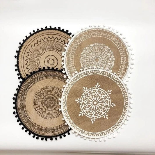 Elegant African Print Heavy Cotton Fabric Table Mats