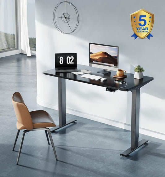 Adjustable Height Electric Standing Laptop Computer Desk Workstation with Automatic Memory and Intelligent LED Display | - Elegant Households KE