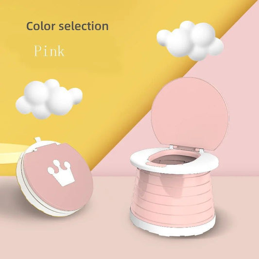 Baby Travel Collapsible Potty Toilet + Free Roll of disposable bags | - Elegant Households KE