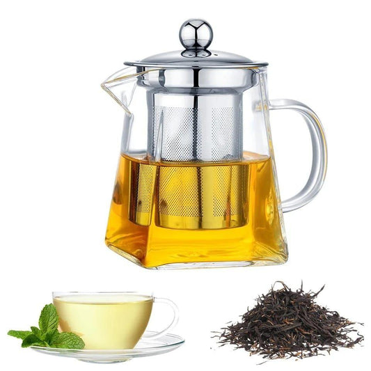 Borosilicate Glass Tea Pot with Infuser | - Elegant Households KE
