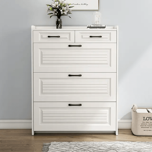 Bucket Flip Shoe Rack – Double Layered Shoe Storage Organizer (Holds 30–36 Pairs, 120 x 100 x 24 cm) | - Elegant Households KE