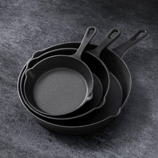 cast iron fry pan - Cast Iron Frying Pan Cooking Skillet for Eggs & Steak