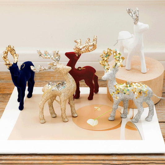 Christmas Elk Decoration Christmas Deer Plastic Hanging Decorations | - Elegant Households KE