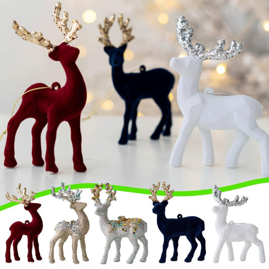 Christmas Elk Decoration Christmas Deer Plastic Hanging Decorations | - Elegant Households KE