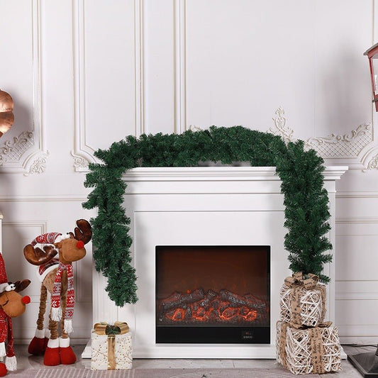 Christmas Green Pine Needle Wreath for Front Door – Holiday Garland Hanging Ornament. | - Elegant Households KE