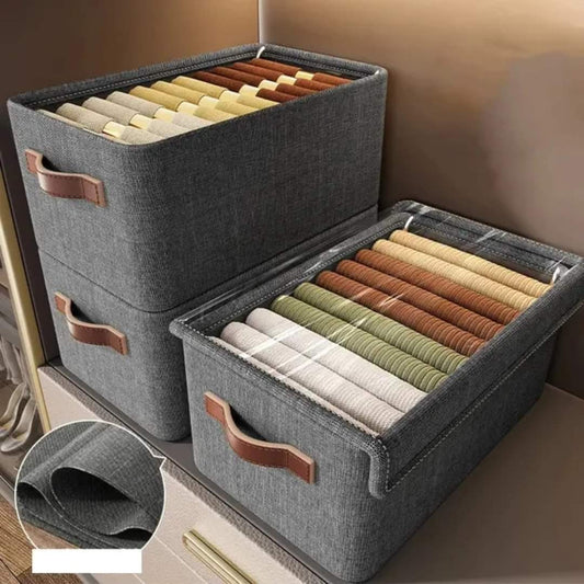 Collapsible Fabric Organizer with a Cover | - Elegant Households KE