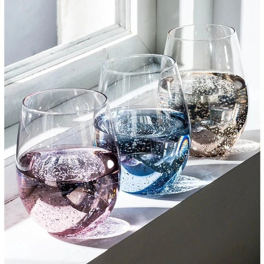 Colourful Stemless Wine Glasses Set | - Elegant Households KE