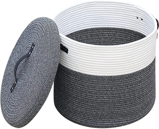 Cotton Rope Basket with Lid | - Elegant Households KE