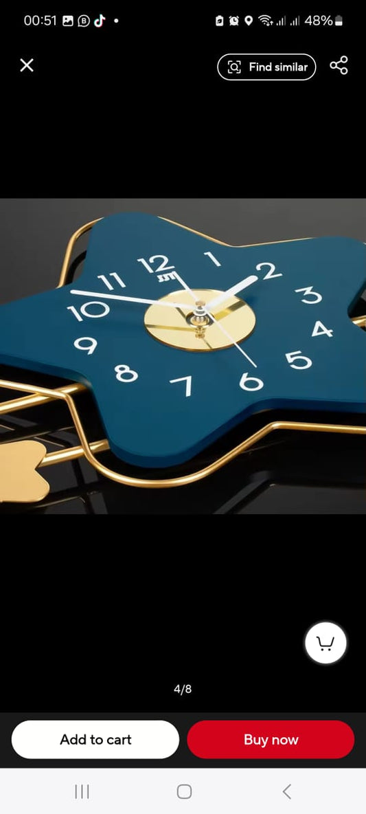 Creative Star Wall Clock | - Elegant Households KE
