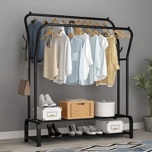 Curved Double Clothes Rack | - Elegant Households KE