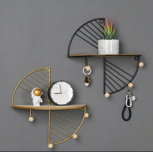 Decorative Geometric Wood Wall Shelves | - Elegant Households KE