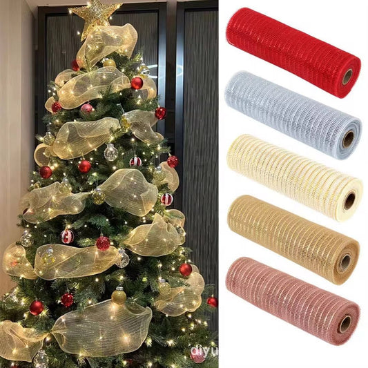 Decorative Mesh Ribbon for Wreaths, Bows, DIY Crafts & Christmas Décor | - Elegant Households KE