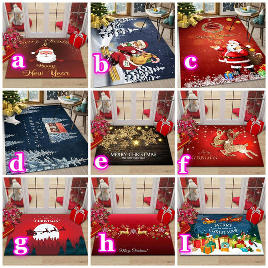 Decorative Xmas Holiday Front Door Rug for Indoor & Outdoor" | - Elegant Households KE