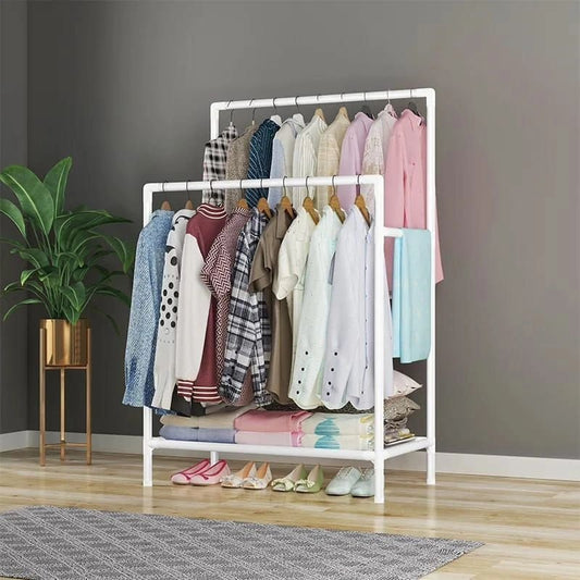 Double Pole Floor Clothes Rack | - Elegant Households KE