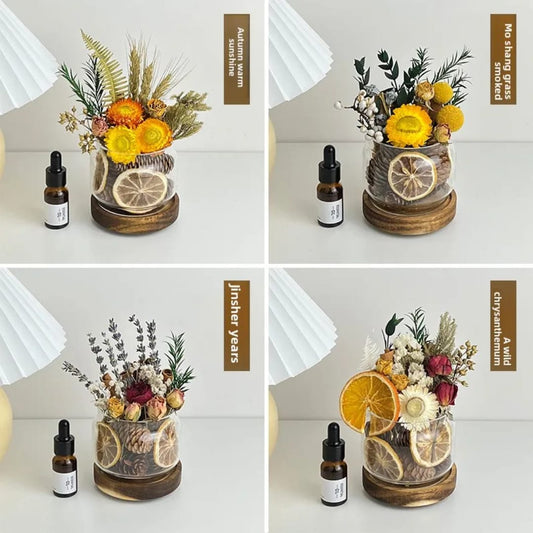 Dried Flower Aromatheraphy Diffuser With Essential Oil /potpourri | - Elegant Households KE