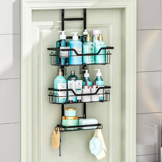 Drill - Free Bathroom Shelf Over Door | - Elegant Households KE