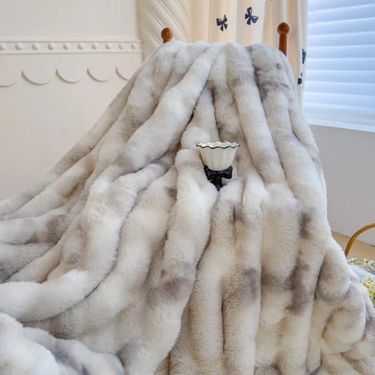 Dyed Soft Bubble Winter Throw Blanket Plain | - Elegant Households KE