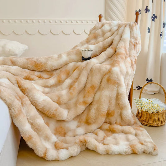 Dyed Soft Bubble Winter Throw Blanket Plain | - Elegant Households KE