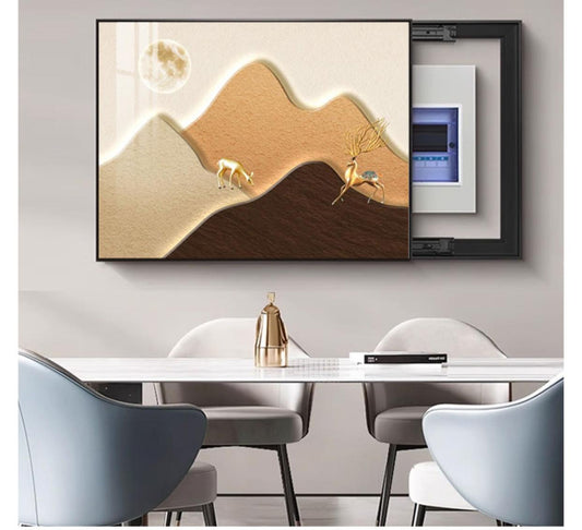 Electric Meter Box Decorative Wall Art Cover | - Elegant Households KE