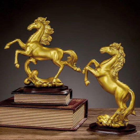 Elegant Gold Decor Horse | - Elegant Households KE