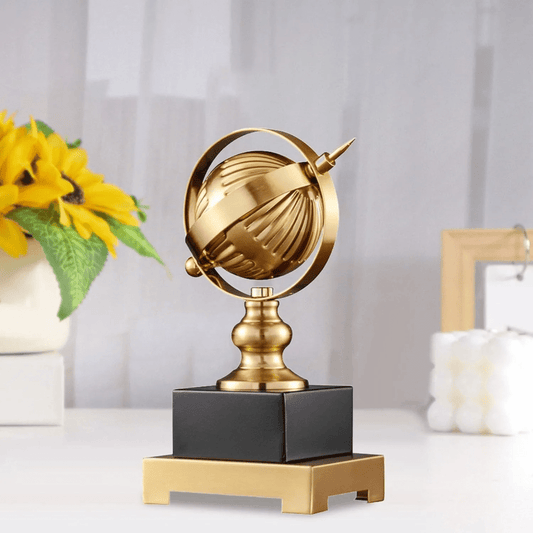Elegant Golden Decorative Globe on Stand – Luxury Home & Office Décor | - Elegant Households KE