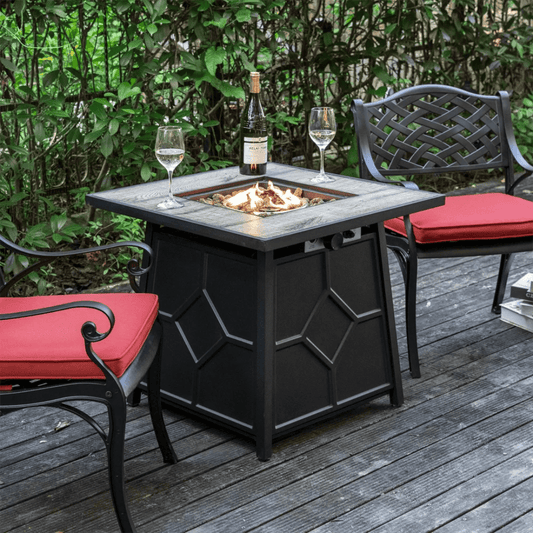 Endless Summer Square Propane Fire Pit Table | - Elegant Households KE