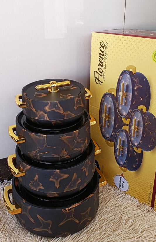 Florence hot pot set of 4 Black | - Elegant Households KE