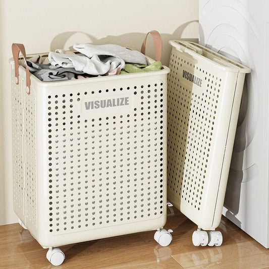 Foldable Multipurpose Hamper basket With Wheels | - Elegant Households KE