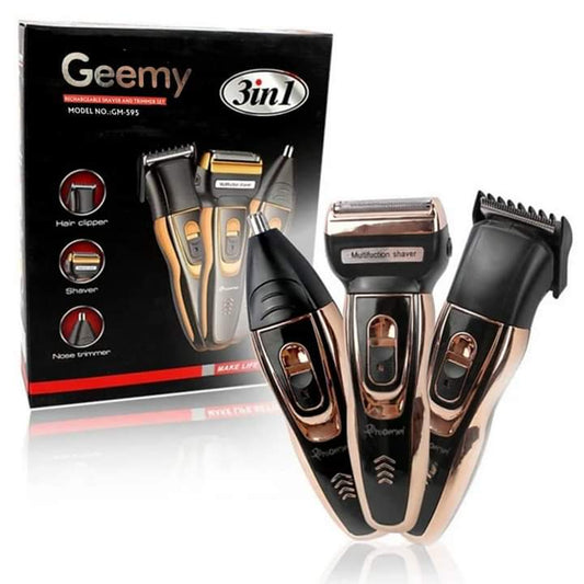 Geemy 3 in 1 Grooming Kit – Hair Clipper, Shaver and Nose Trimmer | - Elegant Households KE