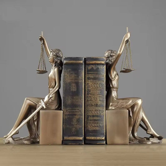 Goddesses Justice Bookends Statues | - Elegant Households KE