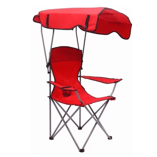 Heavy Duty Foldable Camping Chair with Canopy – Multiple Colors | - Elegant Households KE