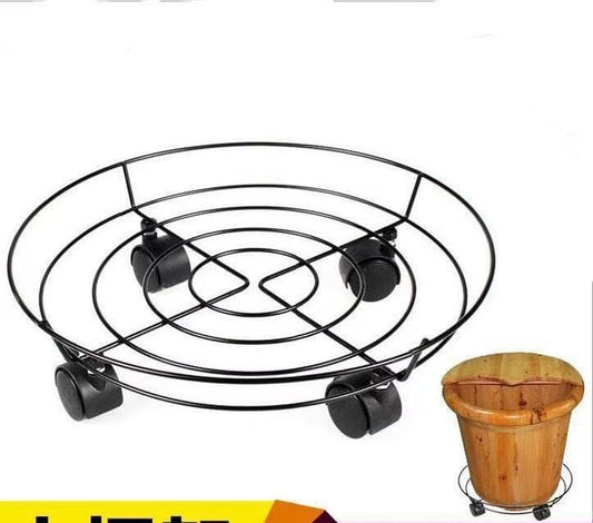 Heavy duty metallic gas cylinder planter movable trolley with wheels | - Elegant Households KE