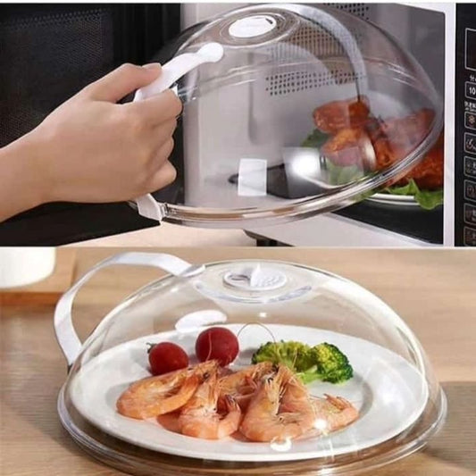 Heavy Microwave Cover with White Handle | - Elegant Households KE