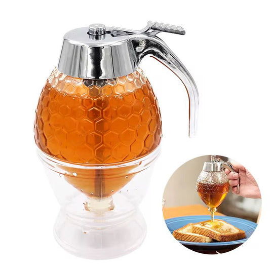 High quality 200ml honey dispenser with storage stand | - Elegant Households KE